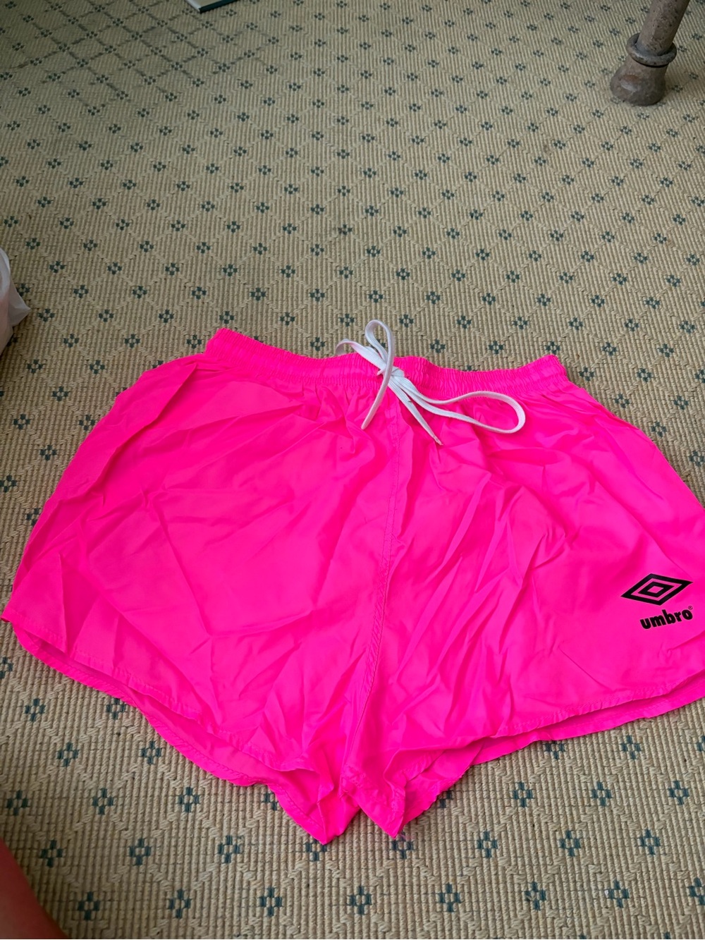 Vintage Umbro Women's Hot Pink Drawstring Athletic Shorts